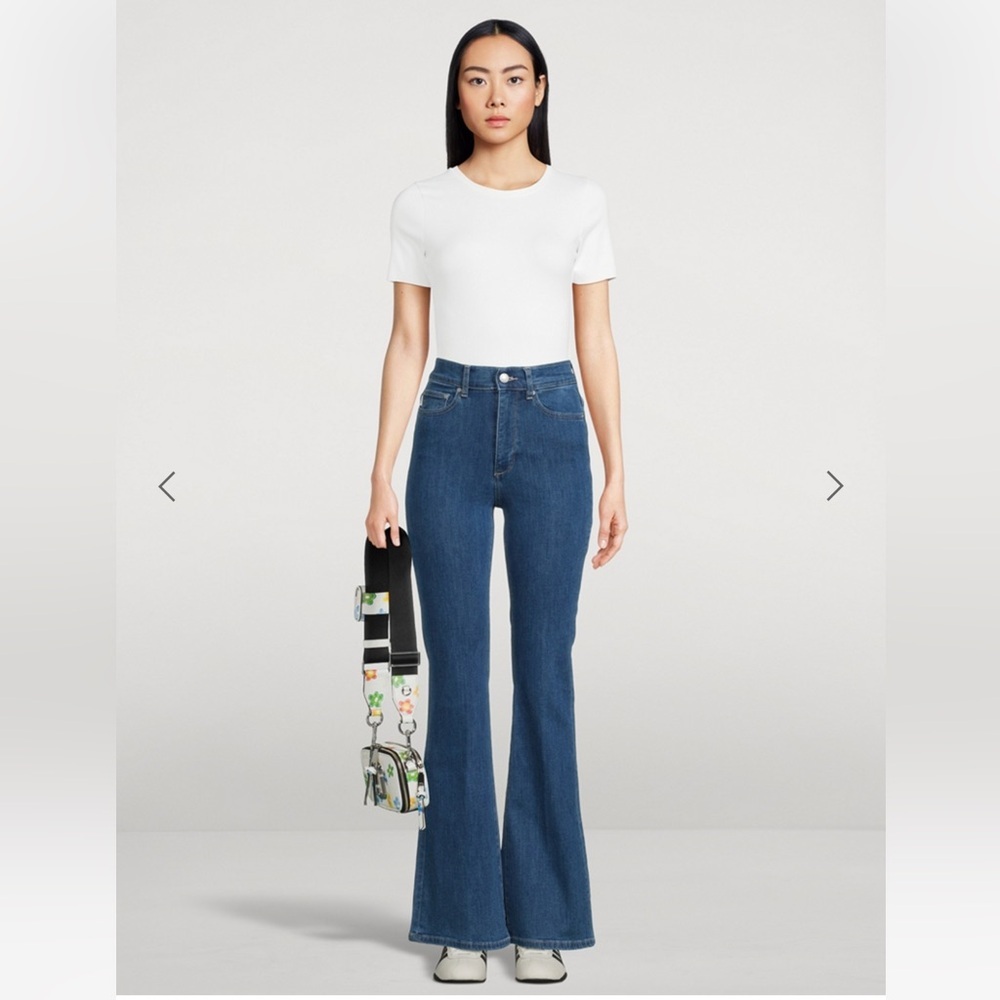 Anthropologie‎ DL1961 Bridget high-rise 70s bootcut costal blue jeans 26